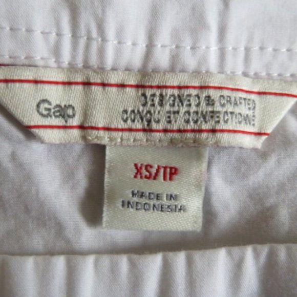 GAP Peplum White TOP with Waist Tie XS (K350) - Picture 3 of 4